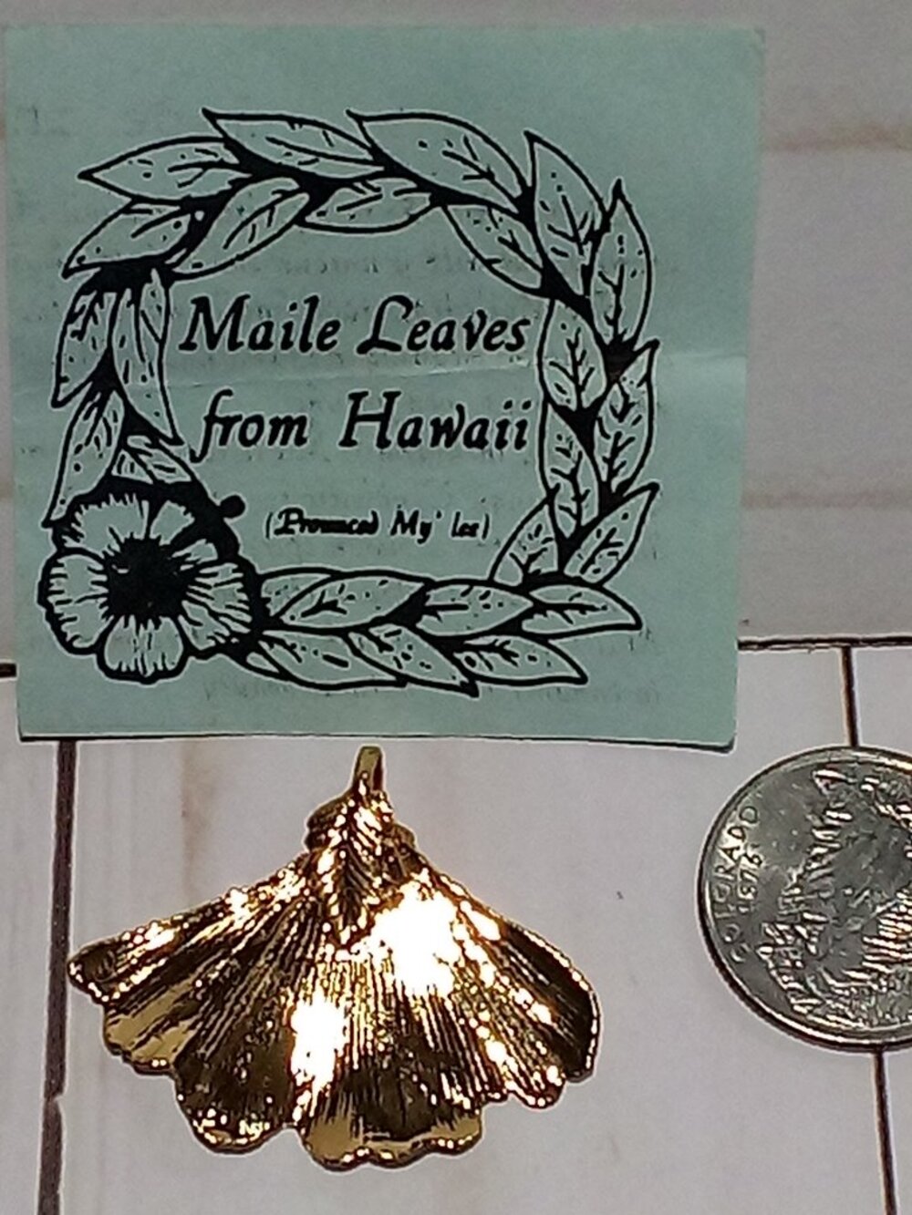 24K Gold Leaf Pendant